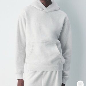 Aritzia Light Gray Sweatfleece Pullover